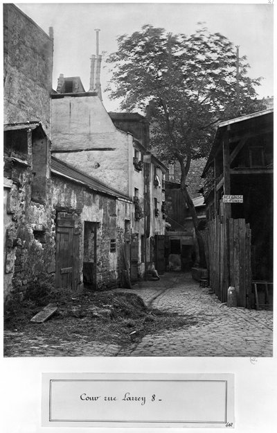 Courtyard at Rue Larrey 8, Paris by Charles Marville